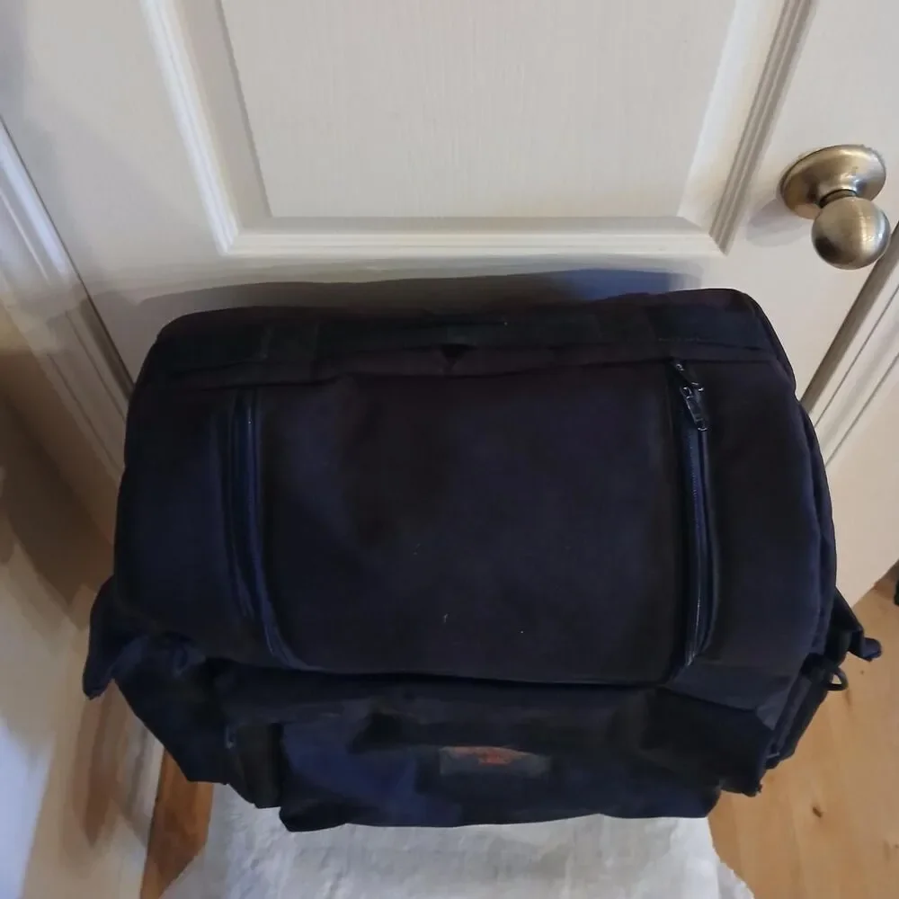 Harley Davidson by SAC Black Motorcycle Sissy Bar Backrest Touring Luggage Bag